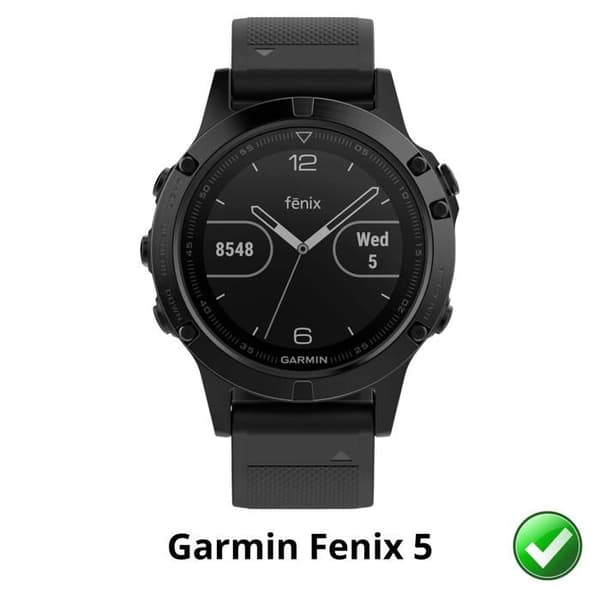Skyddsglas för Garmin Fenix 5 [Pack 6] Ultra Tunn Hållbar Plastfilm Skyddande Phonillico