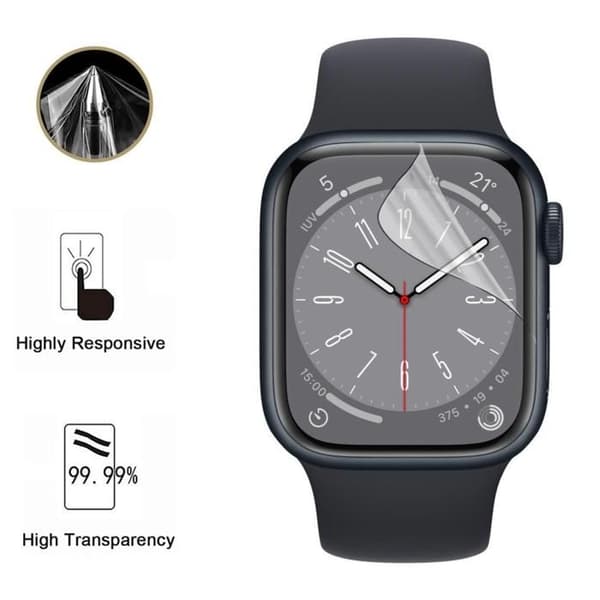Skyddsskärm för Watch Serie 8 - 41mm [Pack 6] Hållbart Plastskydd Ultra Tunt Phonillico