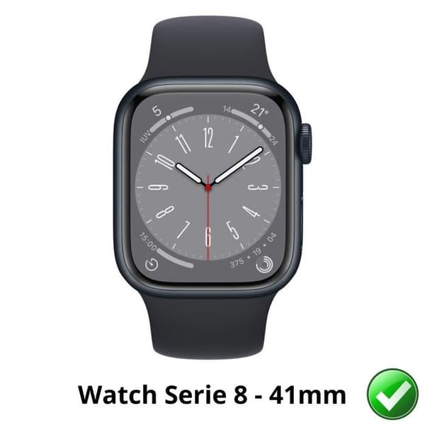 Skyddsskärm för Watch Serie 8 - 41mm [Pack 6] Hållbart Plastskydd Ultra Tunt Phonillico