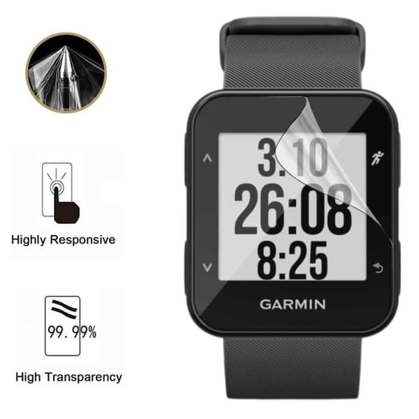 Skärmskydd för Garmin Forerunner 30 [Pack 6] Plastskyddfilm Resistent Ultratunna Phonillico