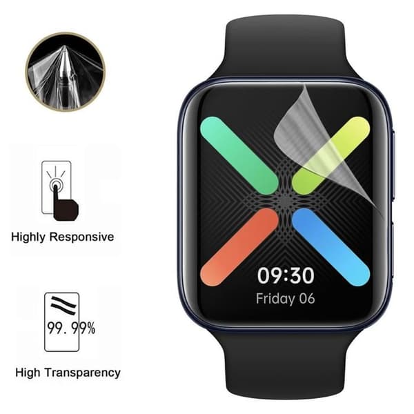 Skydd för skärm till Oppo Watch SE [Pack 6] Ultra tunt skyddande plastfilm Phonillico