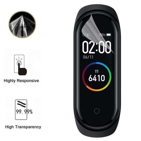 Skyddsskärm för Xiaomi Mi Band 4C [Pack 6] Plastfilm Skyddande Motståndskraftig Ultra Tunn Phonillico