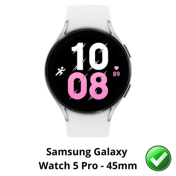 Skärmskydd för Samsung Galaxy Watch 5 Pro - 45mm [Pack 6] Ultrakraftigt Tunt Plastskydd Phonillico