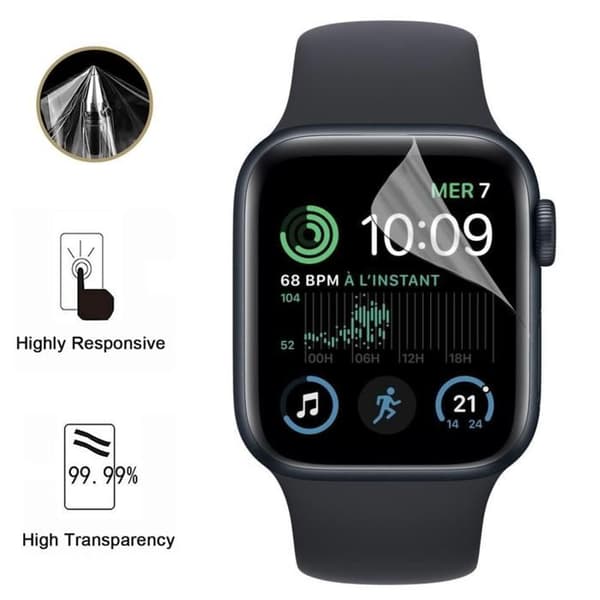 Skyddsgel för Watch Serie SE - 44mm [Pack 6] Ultra Tunn Plastskydd Phonillico