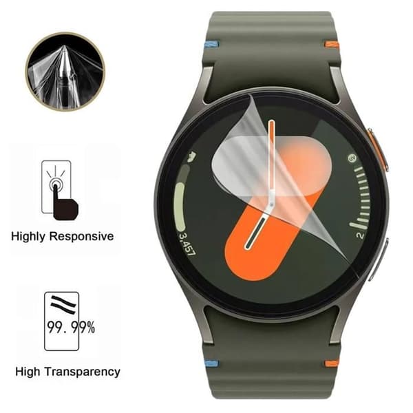 Skyddsglas för Samsung Galaxy Watch 7 - 44mm [Pack 6] Ultra Tunn Plastfilm skyddande Fodral Phonillico