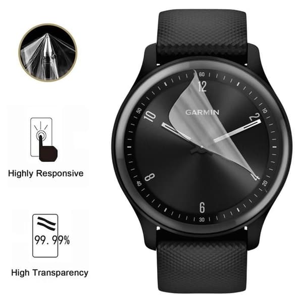 Skärmskydd för Garmin Vivomove Trend [Pack 6] Hållbart Ultra Tunt Plastskydd Phonillico