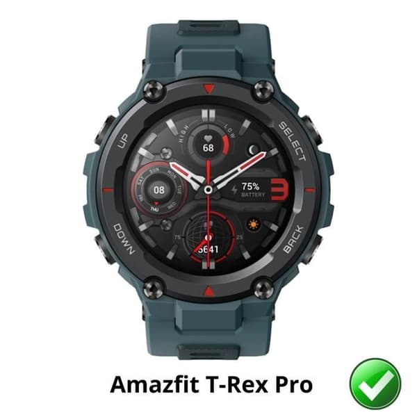 Skydd för skärm för Amazfit T-Rex Pro [Paket 6] Ultra Tunn Hållbar Plastfilm Skyddande Phonillico