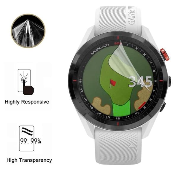 Skyddsplast för Garmin Approach S62 Bundle [Pack 6] Ultra Tun Plastskyddsfilm Phonillico