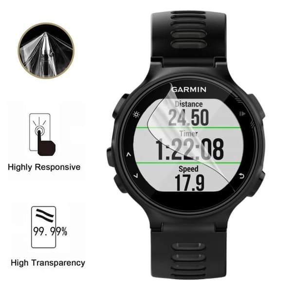Skydd för skärm till Garmin Forerunner 735XT [Pack 6] Resistenta ultratunna plastskydd Phonillico