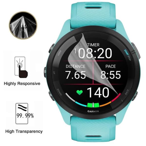 Skyddsglas för Garmin Forerunner 265s [Pack 6] Ultra Tunn Plastfilm Skyddsfine Phonillico