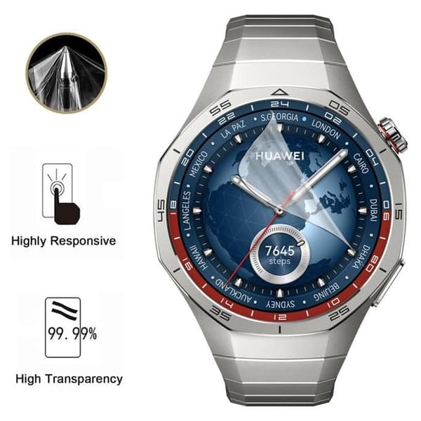 Skärmskydd för Huawei Watch GT 5 Pro - 46mm [Pack 6] Ultra Tunn Plast Film Skyddande Phonillico