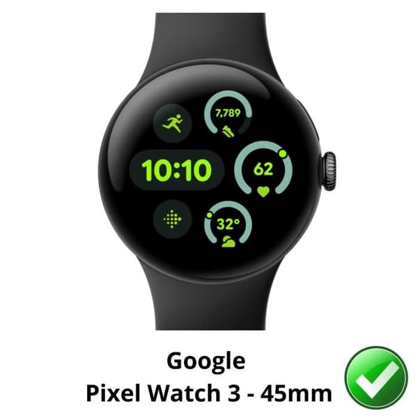 Skärmskydd för Google Pixel Watch 3 - 45mm [Pack 6] Ultra Tunn Plastfilms Skydd Phonillico