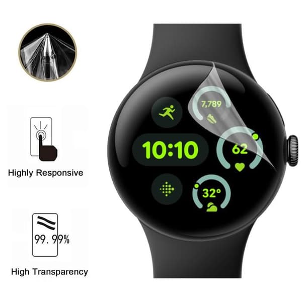 Skyddsskärm för Google Pixel Watch 3 - 41mm [Pack 6] Ultraflatt Plastfilm Skydd Phonillico