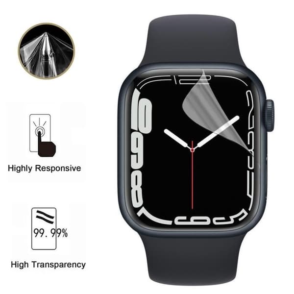 Skärmskydd för Watch Serie 7 - 45mm [Pack 6] Hållbart Ultrathin Plastskydd Phonillico