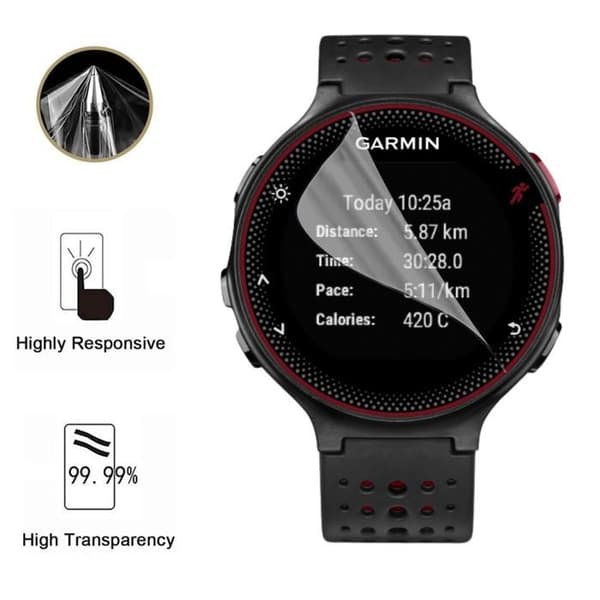 Skyddsskärm för Garmin Forerunner 225 [Pack 6] Ultraflexibelt skyddande plastfilm Phonillico
