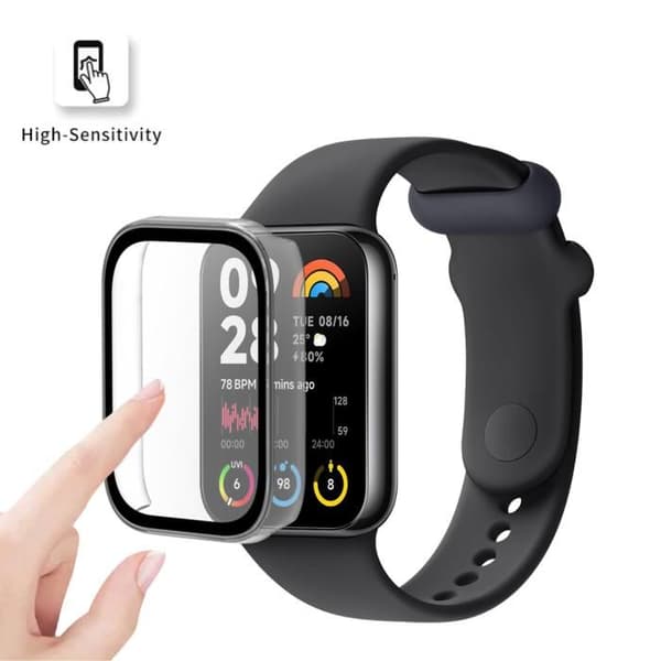 Coque kompatibel för Xiaomi Smart Band 8 Pro - Skyddshårdt transparent fodral med härdat glas Phonillico