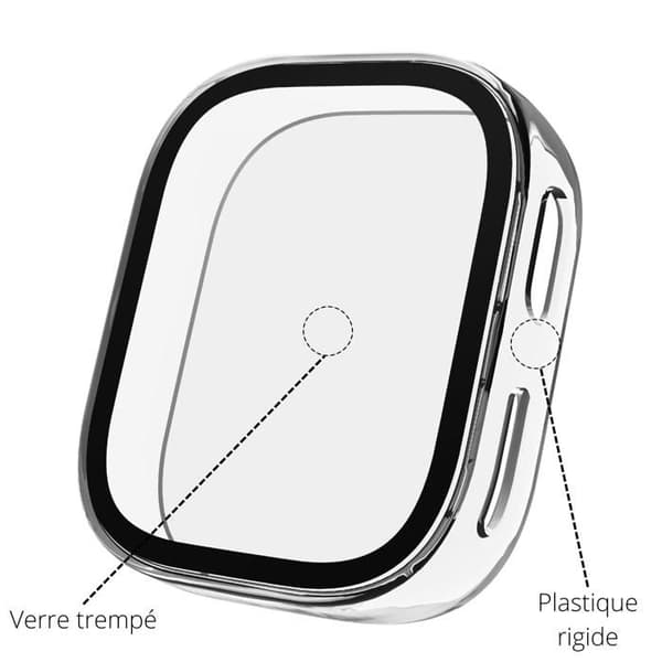 Coque kompatibel Xplora X6 Play - Hård skydd genomskinlig etui skärm av härdat glas