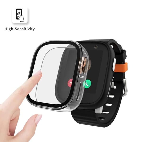 Coque kompatibel Xplora X6 Play - Hård skydd genomskinlig etui skärm av härdat glas