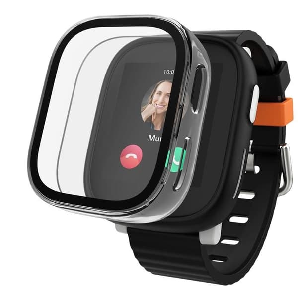 Coque kompatibel Xplora X6 Play - Hård skydd genomskinlig etui skärm av härdat glas