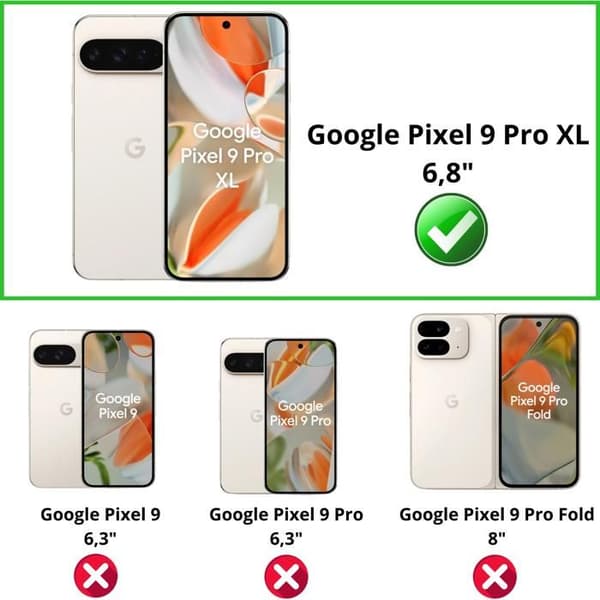 Härdat Glas för Google Pixel 9 Pro XL [Pack 4] Skärmskydd Film Phonillico®