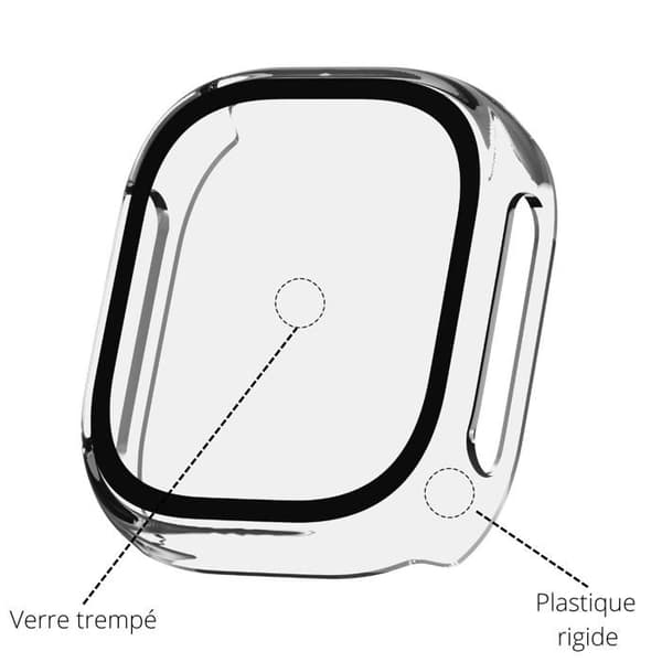 Coque kompatibel Xplora X5 Play - Hårdt beskyttelseshus med gennemsigtigt glas og hærdet glas fra Phonillico