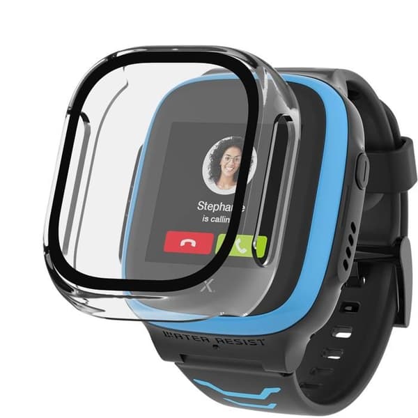 Coque kompatibel Xplora X5 Play - Hårdt beskyttelseshus med gennemsigtigt glas og hærdet glas fra Phonillico