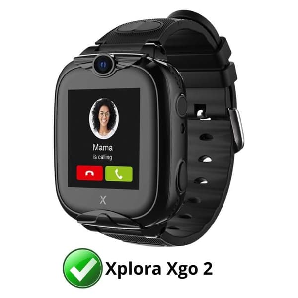 Xplora XGO 2 Kompatibelt Fodral - Hårt Skyddsfodral Transparent Härdat Glas Skärm Phonillico