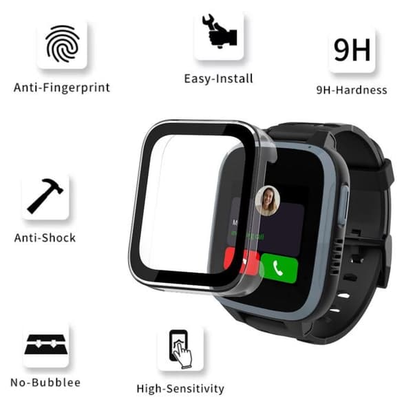 Coque kompatibel med Xplora XGO 3 - Hårdt beskyttelsesetui med transparent skærm i hærdet glas Phonillico