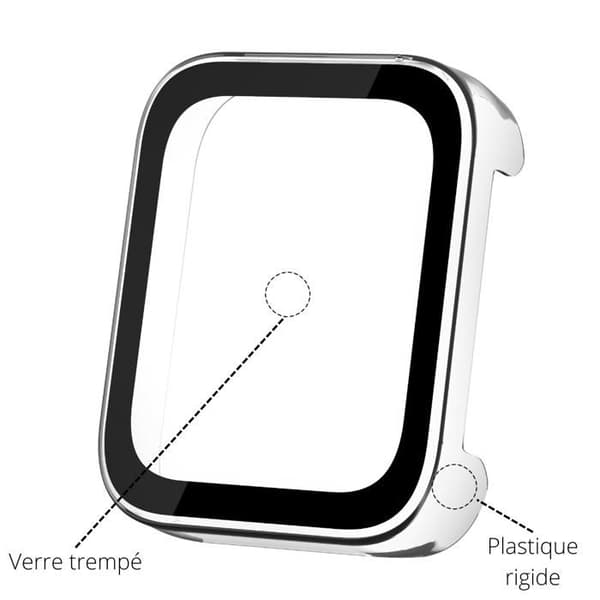 Coque kompatibel med Xplora XGO 3 - Hårdt beskyttelsesetui med transparent skærm i hærdet glas Phonillico