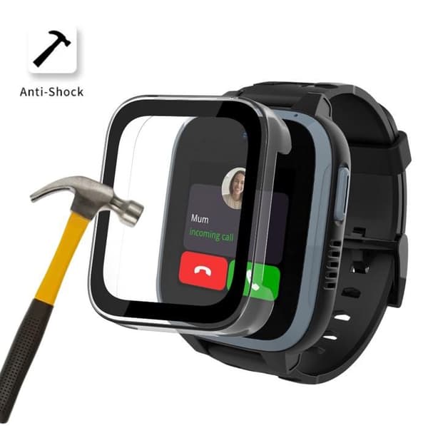 Coque kompatibel med Xplora XGO 3 - Hårdt beskyttelsesetui med transparent skærm i hærdet glas Phonillico