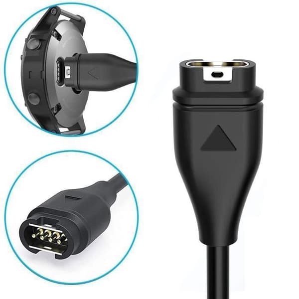 Laddningskabel USB Kompatibel med Garmin Fenix 8 E 7 7S 7X 6 6S 6X 5 5S 5X Forerunner 935 945 245 Approach S10 S40 Phonillico®