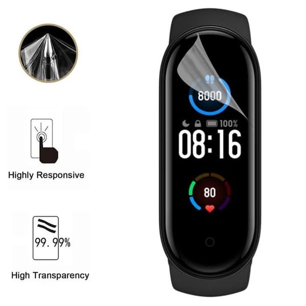 Skyddsskydd för Xiaomi Mi Band 5 [Pack 6] Plastskyddfilm Resistent Ultrafinn Phonillico