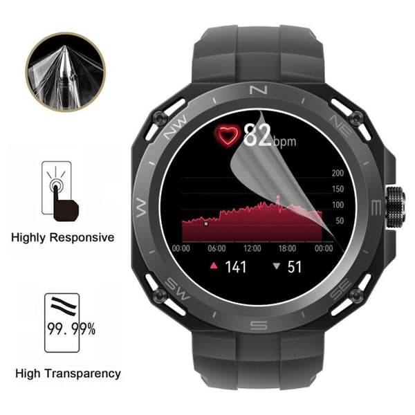 Skärmskydd för Huawei Watch GT Cyber - 45,6 mm [Pack 2] Ultra Tunn Hållbar Plastskydd Film Phonillico