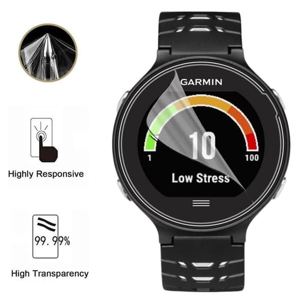 Skydd för skärm till Garmin Forerunner 630 [Pack 6] Ultraskyddande plastfilm, supertunn Phonillico