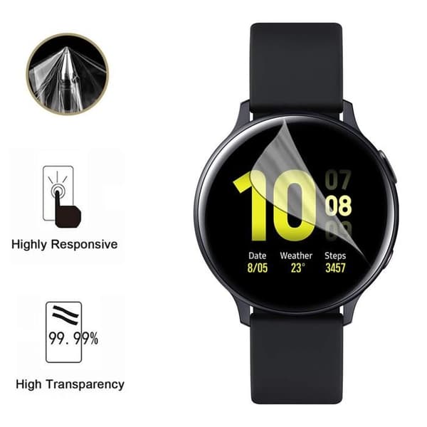 Skyddsglas för Samsung Galaxy Watch Active 2 - 40mm [Pack 8] Ultra Tunt Plastskydd Film Phonillico