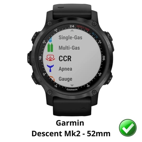 Skyddsskärm för Garmin Descent Mk2 - 52mm [Pack 8] Ultra Tunn Plastisk Skyddfilm Phonillico