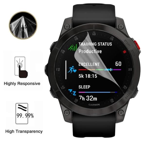 Skyddsskärm för Garmin Epix Gen 2 Pro - 47mm [Pack 6] Ultra Tunn Plastfilms Skydd Phonillico