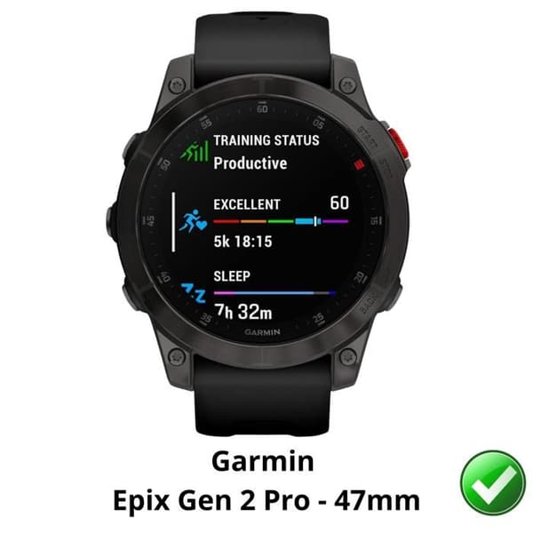 Skyddsskärm för Garmin Epix Gen 2 Pro - 47mm [Pack 6] Ultra Tunn Plastfilms Skydd Phonillico