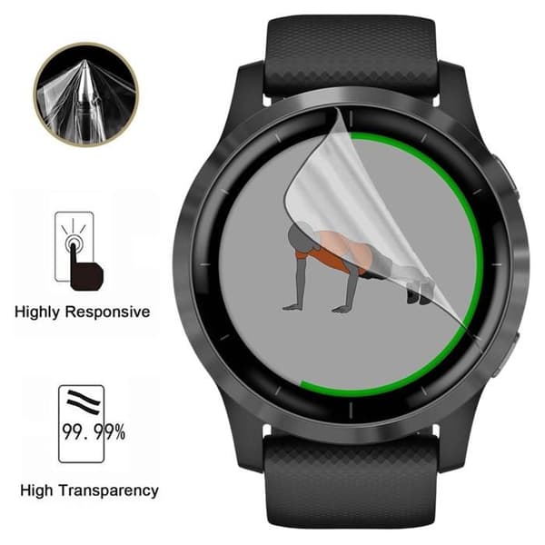 Skyddande skärm för Garmin Vivoactive 4s - 40mm [Pack 8] Hållbart Ultrafint Plastskydd Phonillico