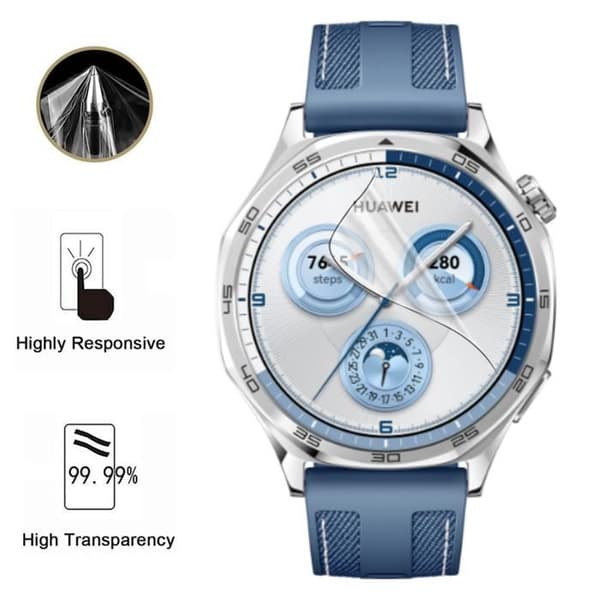 Skyddsskärm för Huawei Watch GT 5 - 46mm [Pack 6] Ultra tunn skyddsfilm i plast Phonillico