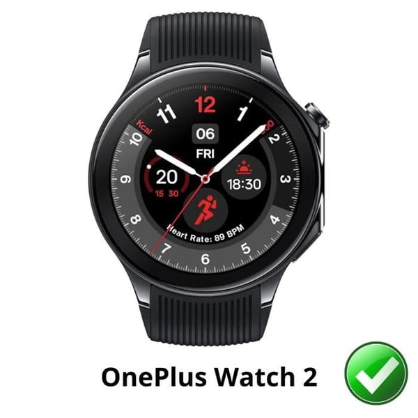 Skydd för skärm för OnePlus Watch 2 [Pack 6] Extra tunn plastskydd Film Phonillico