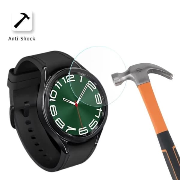 Härdat glas för Samsung Galaxy Watch 6 CLASSIC 47mm [Pack med 2] Skyddsfilm för klocka Anti-repor Phonillico®