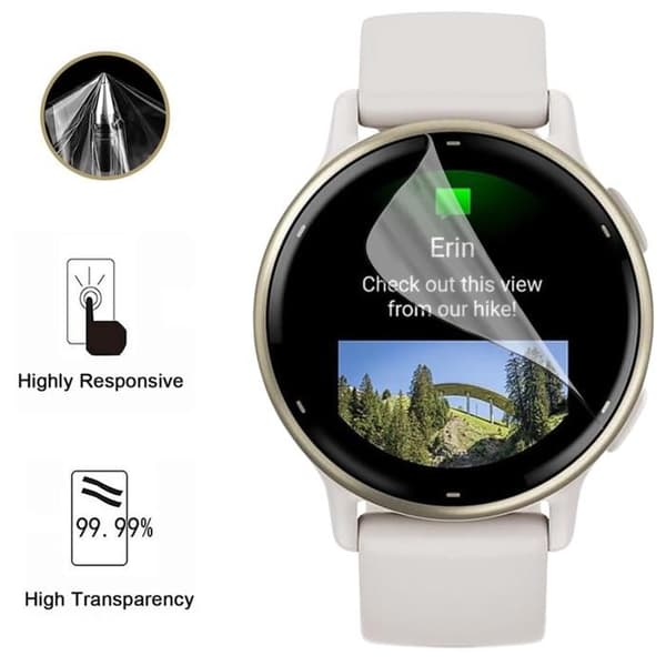 Skärmskydd för Garmin Vivoactive 5 [Pack 6] Ultra Tunn Skyddande Plastfilm Phonillico