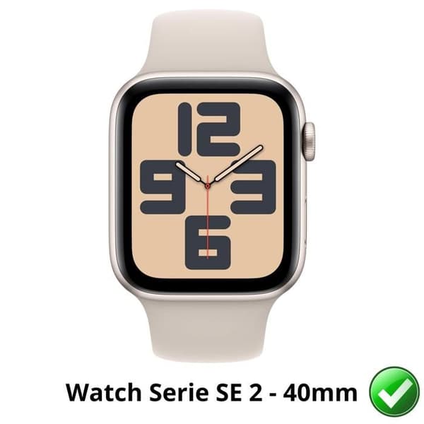 Skärmskydd för Watch SE 2 - 40mm [Pack 6] Ultratunn Plastfilm Skyddande Film Phonillico