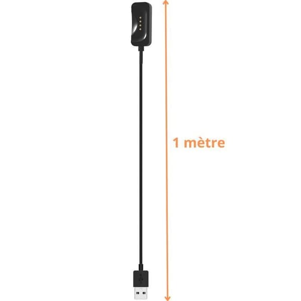 Laddare för Oppo Watch 3/3 Pro/2/1 - PHONILLICO - USB-kabel 1m - Svart