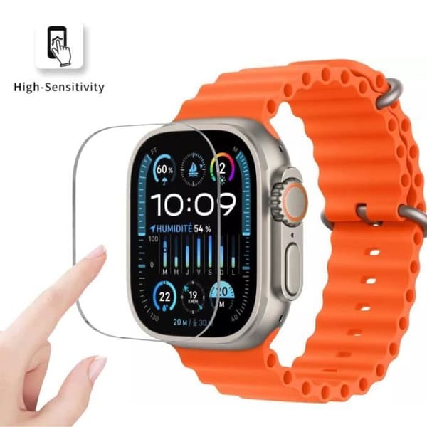 Härdat Glas för Apple Watch ULTRA 2 49 mm [Paket 2] Skyddande Skärmskydd för Smartwatch Phonillico®
