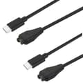 Miniatyrbild 1 av 4: Paket med 2 USB-C-kablar för Garmin Fenix 8 E 7 7S 7X 6 6S 6X 5 Forerunner 965 45 265 Vivoactive 5 Phonillico® smartwatchar