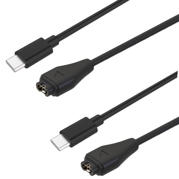 Paket med 2 USB-C-kablar för Garmin Fenix 8 E 7 7S 7X 6 6S 6X 5 Forerunner 965 45 265 Vivoactive 5 Phonillico® smartwatchar