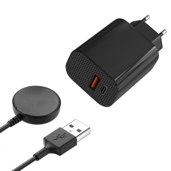 Laddare 12W + Kabel Kompatibel med Samsung Galaxy Watch 6/Watch 5/Watch 4/Watch 3/active - Laddare för klocka Phonillico®