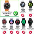 Miniatyrbild 2 av 6: Coque kompatibel med Samsung Galaxy Watch Ultra 47mm - Hårdt beskyttende gennemsigtig etui med hærdet glas Phonillico®